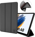 Samsung Galaxy Tab A8 Hoes - 2021 / 2022 - Trifold Smart Cover Book Case Leer Tablet Hoesje Zwart
