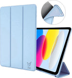 iPad 2022 Hoes - iPad 10e Generatie 10.9 Inch - Trifold Smart Cover Book Case Leer Tablet Hoesje Baby Blauw