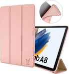 Samsung Galaxy Tab A8 Hoes - 2021 / 2022 - Trifold Smart Cover Book Case Leer Tablet Hoesje Roségoud