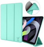 iPad Air 2020 Hoes - iPad Air 2022 Hoes - 10.9 inch - Trifold Smart Book Case Cover Leer Tablet Hoesje Groen