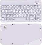 Samsung Tab A9 Plus Hoes met Toetsenbord - KeyGuard Book Case Cover Leer Goud