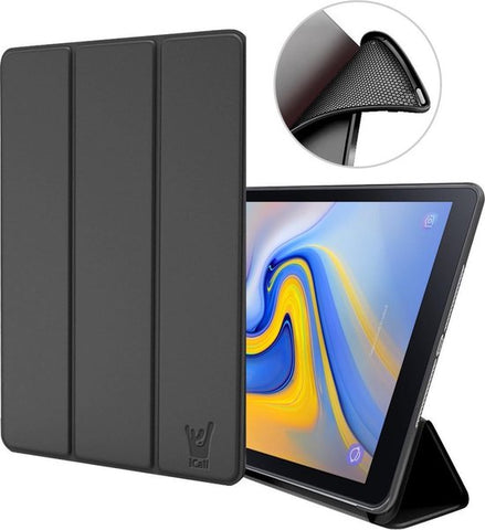 Samsung Galaxy Tab A 2018 Hoes Smart Cover - 10.5 inch - Trifold Book Case Leer Tablet Hoesje Zwart