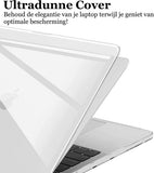 Case geschikt voor Macbook Pro 13 inch - Hard Cover Hoes Ultrathin Transparant - Hoesje geschikt voor MacBook Pro 13 inch M2 / M1 / 2023 / 2022 / 2021 2020 / 2019 / 2018 / 2017 / 2016 met Touch Bar