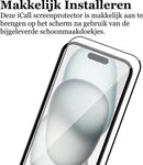 Screenprotector geschikt voor iPhone 15 - Gehard Glas Screen Protector FullGuard