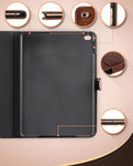 Samsung Galaxy Tab S5e Hoes - Lederen Book Case Smart Cover - iCall - Zwart