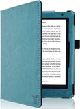 Hoes geschikt voor Kobo Aura Edition 2 - Book Case Premium Sleep Cover Leer Hoesje met Auto/Wake Functie - Blauw