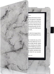 Hoes geschikt voor Kobo Aura H2O Edition 2 - Book Case Premium Sleep Cover Leer Hoesje met Auto/Wake Functie - Marmer