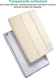 Apple iPad Mini 1 / 2 / 3 - Luxe Champagne Goud Leren Hoesje Smart Cover - Book Case Retro  (Flip Cover) - Bescherming voor Voor- en Achterkant (Gold en Leer)