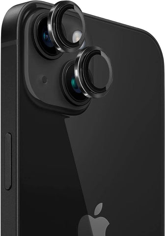 Camera Lens Screen Protector geschikt voor iPhone 15 Plus - Gehard Glas Screenprotector GlassGuard Zwart