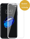 Screenprotector geschikt voor Apple iPhone Xs / X - Volledig Beeld Dekkend Tempered Glass Screen Protector Wit van iCall
