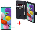 Galaxy A51 Book Case + Glaasje - Zwart | iCall