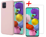 Galaxy A51 hoesje roze en screen protector