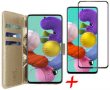 Galaxy A51 Book Case + Screenprotector - Goud | iCall