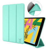 iPad 10.2 (2019) Mint groen - Smart Book Case Siliconen Hoesje | iCall