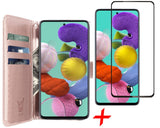 Galaxy A51 Book Case + Screenprotector - Rose | iCall